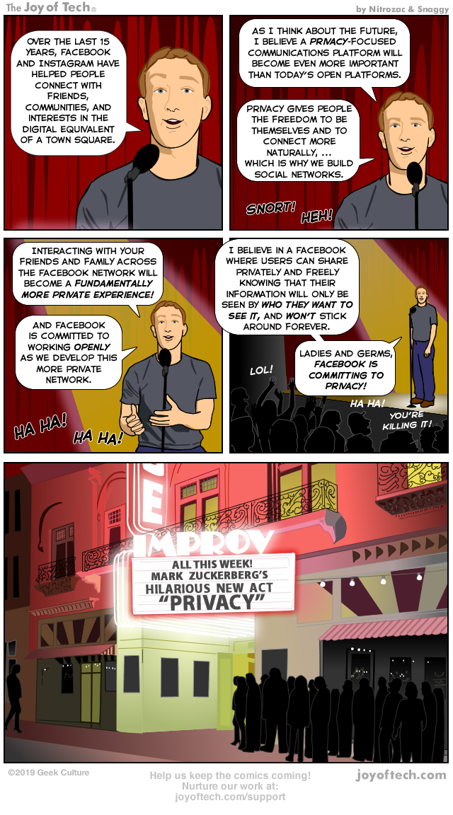 Zuckerberg's new Privacy bit!