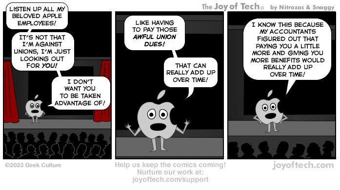 Apple's take on unions.