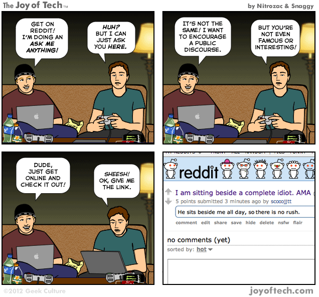 The Joy of Tech comic, A Reddit AMA.