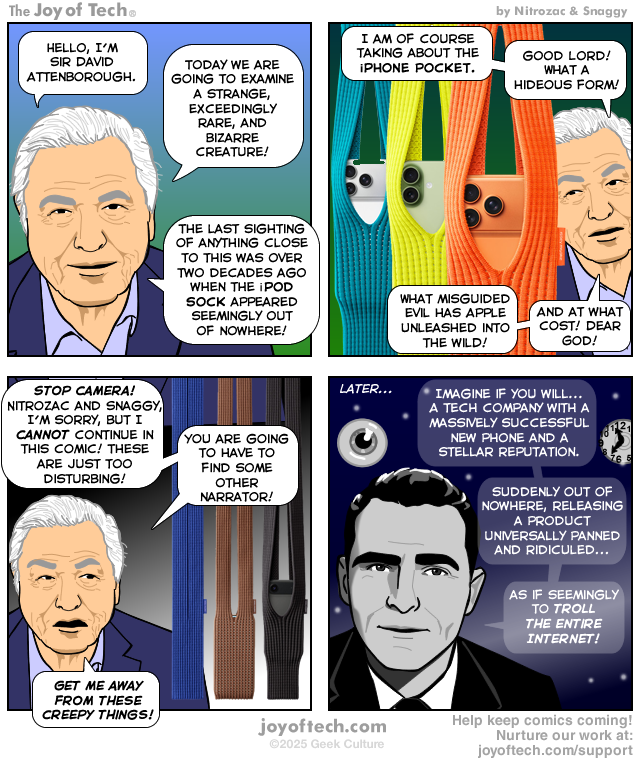 Sir David Attenborough on iPhone Pockets